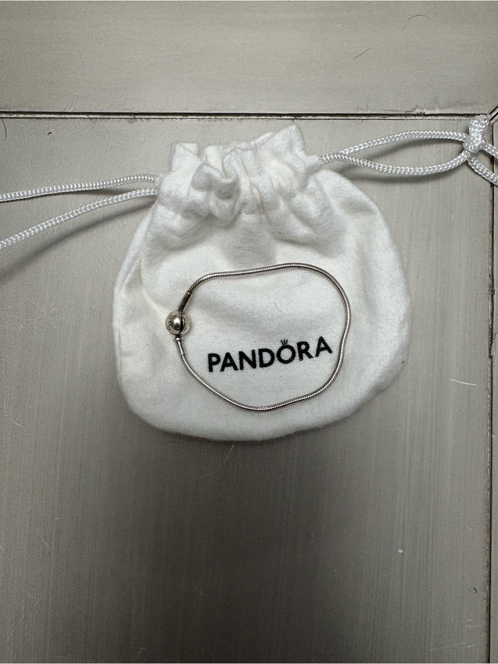 Pandora Charm Bracelet silver with pouch